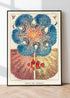 modern black framed Vintage Illustrations Great Barrier Reef Anemones prints Wall Art